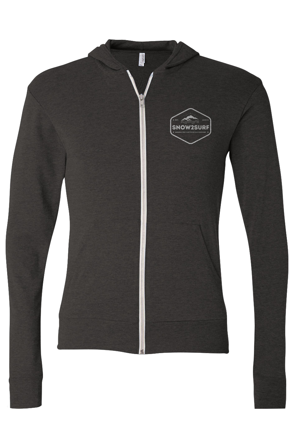 Triblend Full-Zip Lightweight Hoodie