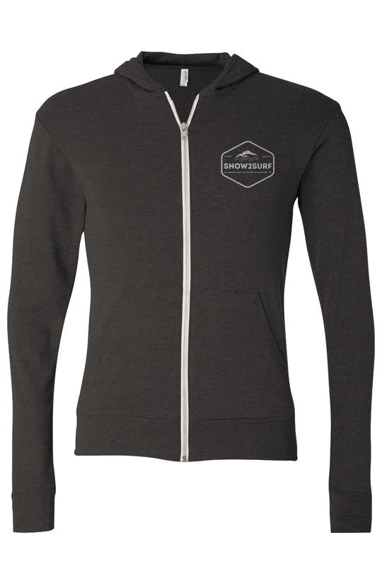 Triblend Full-Zip Lightweight Hoodie